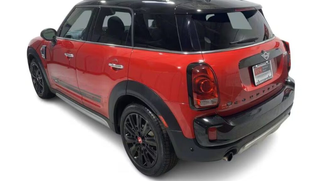 Rear view of the 2018 MINI Countryman Cooper S ALL4 showing the taillight design and cargo-focused styling