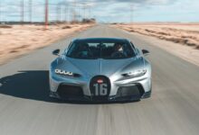 2022 Bugatti Chiron Super Sport front view showcasing grille and aerodynamic design
