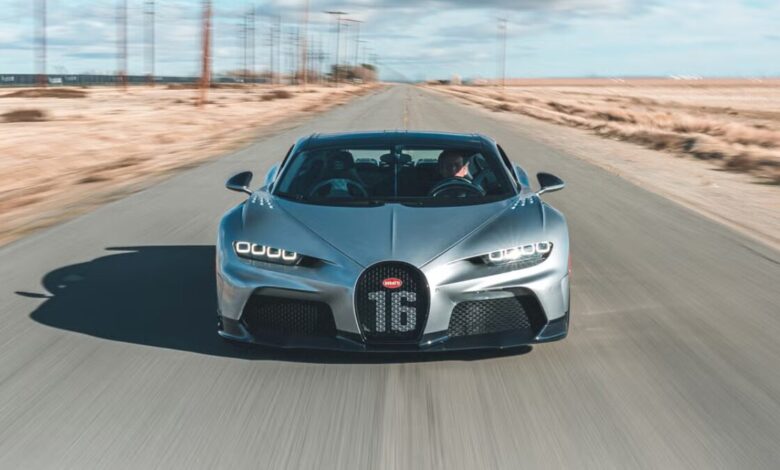 2022 Bugatti Chiron Super Sport front view showcasing grille and aerodynamic design
