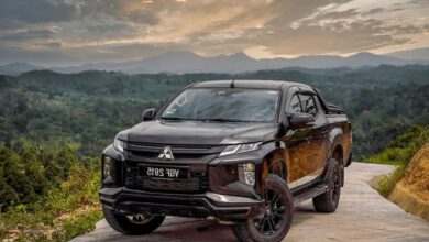 2023 Mitsubishi Triton GLS front view showcasing its rugged design and bold pickup styling
