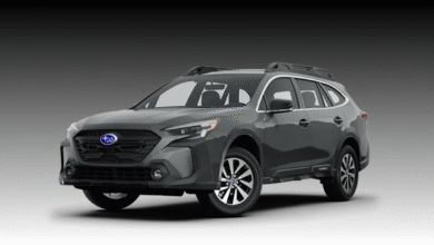 023 Subaru Outback XT front three-quarter angle with redesigned grille and updated headlights