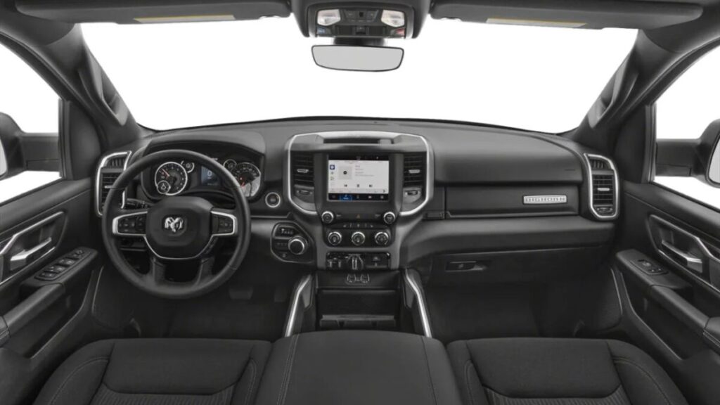 2023 RAM 1500 interior with large touchscreen and premium cabin materials