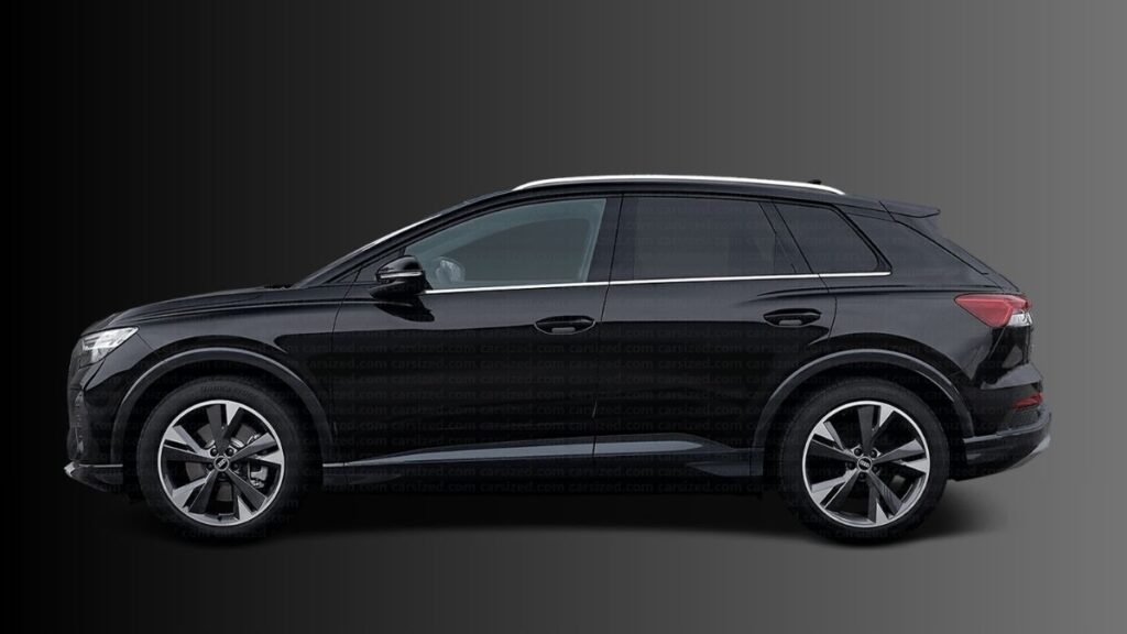 2023 Audi Q4 Sportback e-tron side profile highlighting coupe-inspired roofline