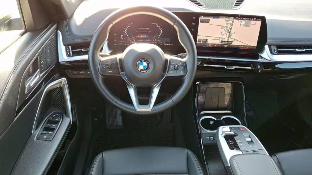 2023 BMW X1 interior with curved display and premium cabin design