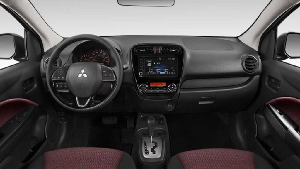 2023 Mitsubishi Mirage interior dashboard and infotainment screen