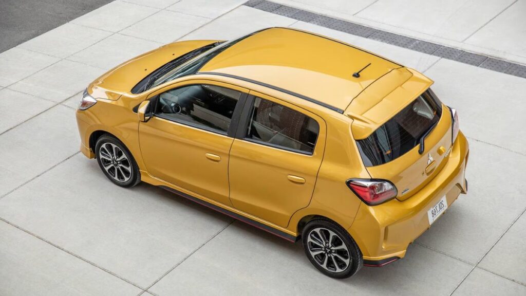 2023 Mitsubishi Mirage rear hatch and taillight design
