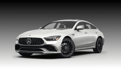 2022 Mercedes-AMG EQS front view showing AMG grille and aggressive front apron