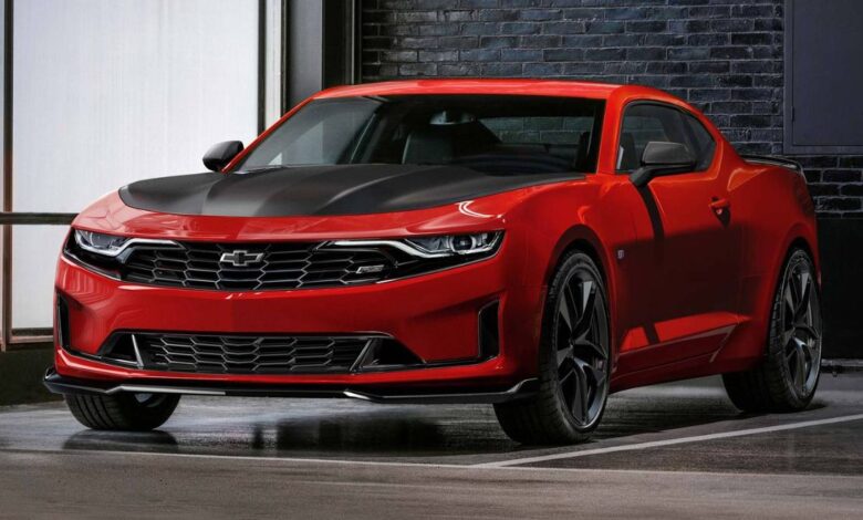 2022 Chevrolet Camaro front view showing headlights and grille