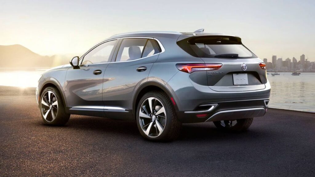2023 Buick Envision rear view, LED taillights and clean tailgate design