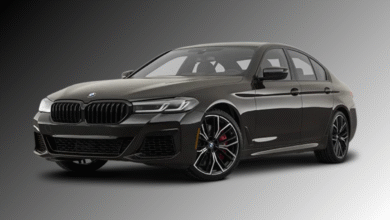 2023 BMW 5 Series luxury sedan shown from the front with signature kidney grille and premium executive styling
