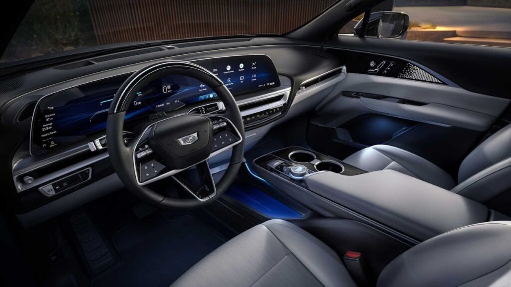 2023 Cadillac Lyriq interior with 33-inch curved display