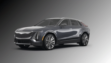 2023 Cadillac Lyriq front three-quarter view parked outdoors
