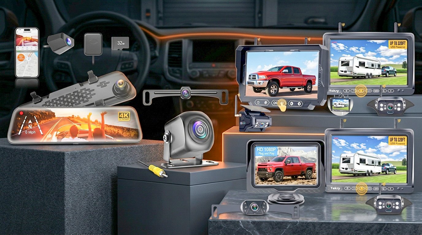 Five backup camera systems for cars trucks and RVs