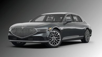 2023 Genesis G90 front view showcasing luxury flagship sedan design