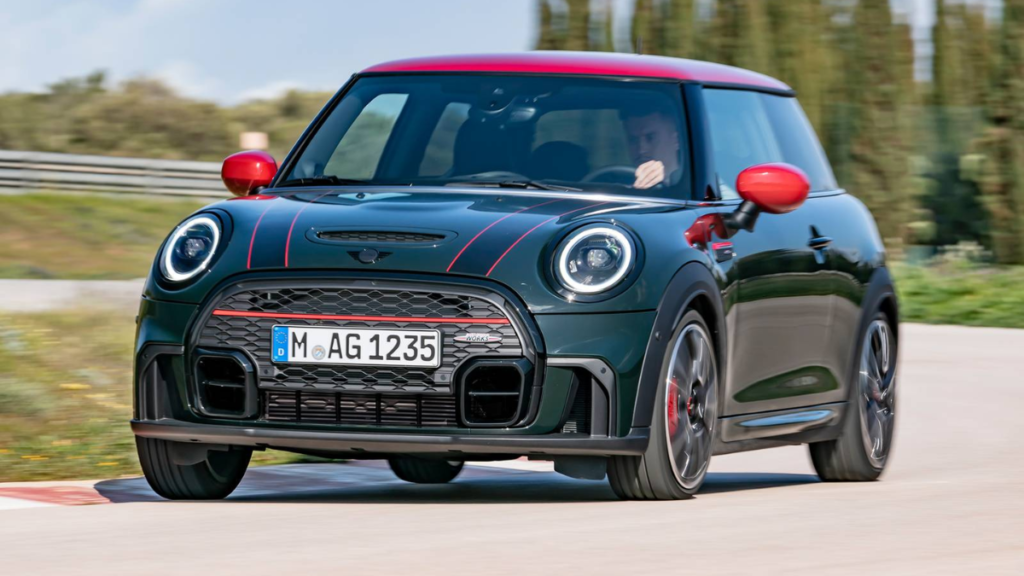 2023 MINI Cooper SE driving on the road