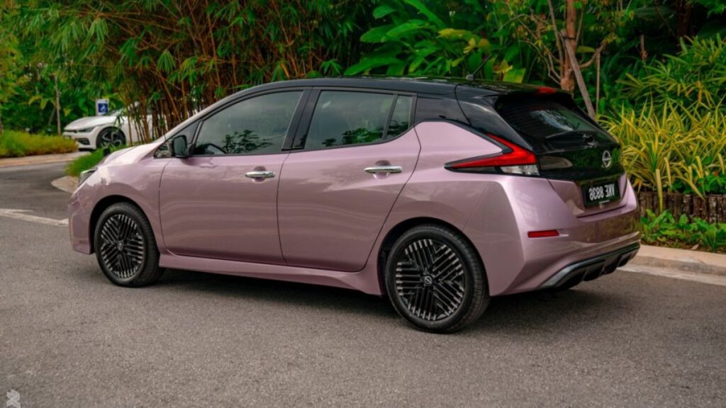2023 Nissan Leaf side profile compact electric hatchback