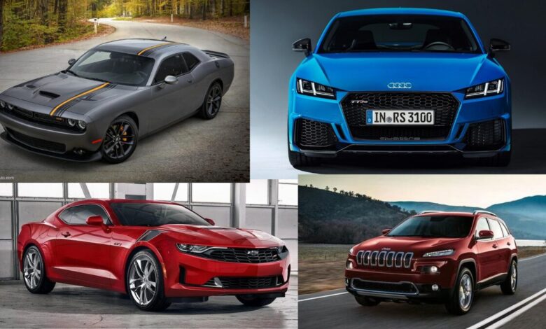 A lineup of iconic cars being discontinued in 2024, including performance cars, sedans, and SUVs leaving the market