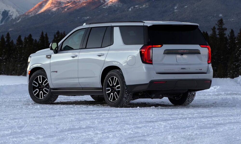 rear view with LED taillights and tailgate design