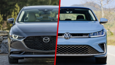 Mazda 3 2024 vs Volkswagen Jetta 2024 – two stylish compact sedans compared.
