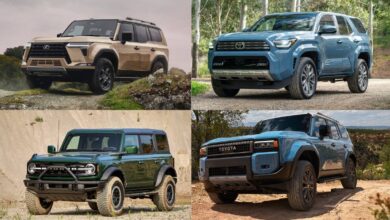 2025 4Runner vs Land Cruiser vs GX vs Bronco front lineup comparison
