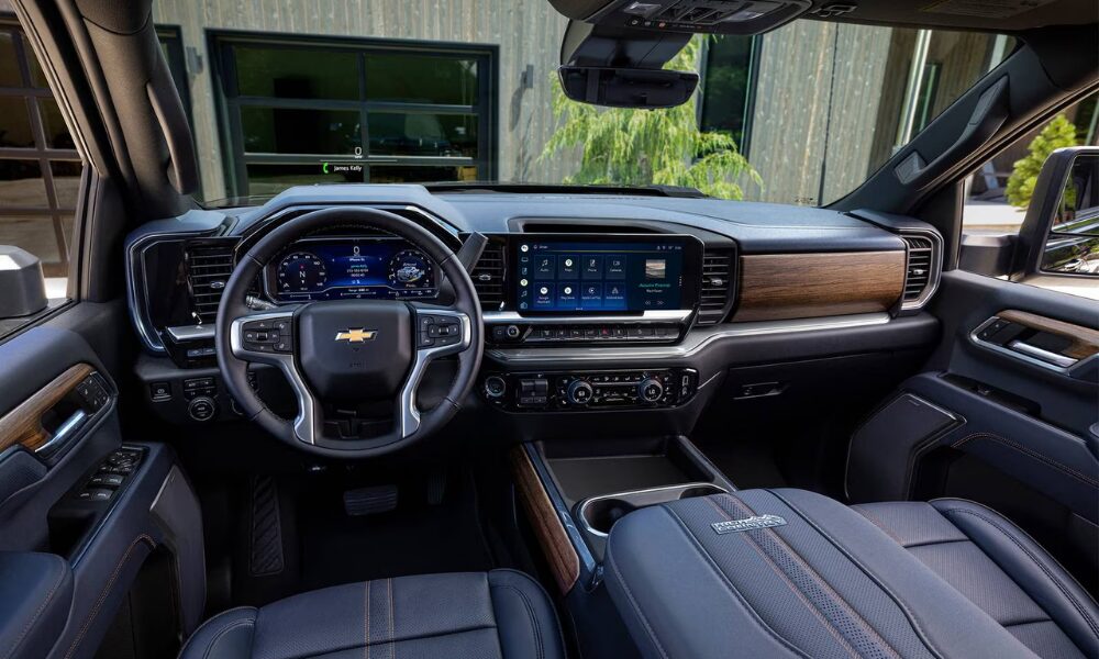 2025 Chevrolet Silverado 2500HD Crew Cab interior featuring modern dashboard and spacious seating