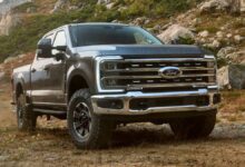 2025 Ford F-250 Super Duty front exterior view with updated grille and LED headlights
