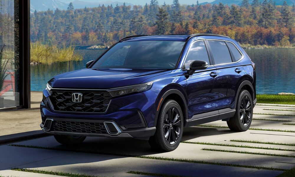 2025 Honda CR-V Sport Touring Hybrid front exterior view with LED headlights
