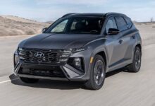 2025 Hyundai Tucson front exterior view with updated styling and LED lighting