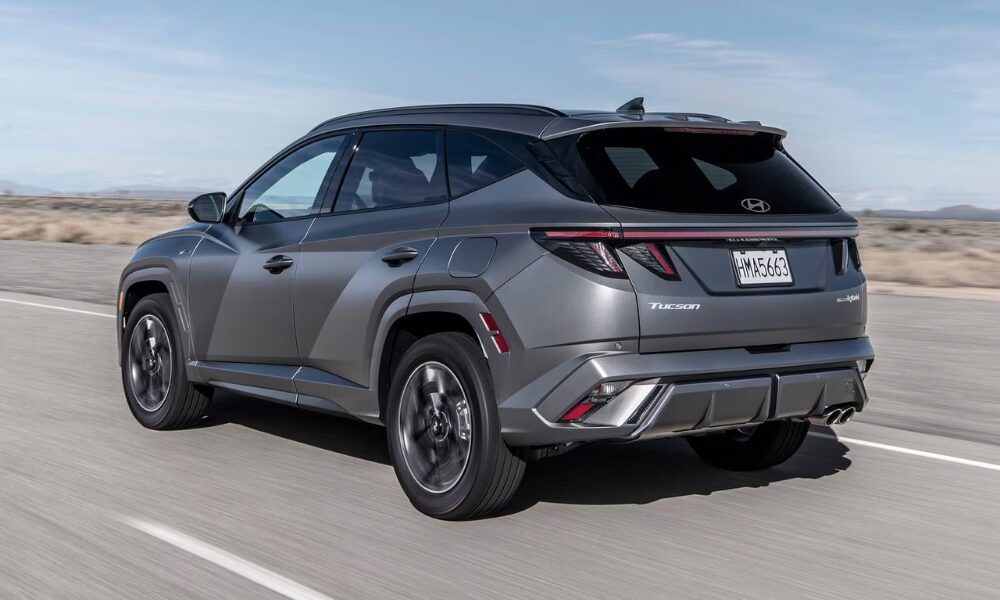 rear view with updated taillights and new bumper design