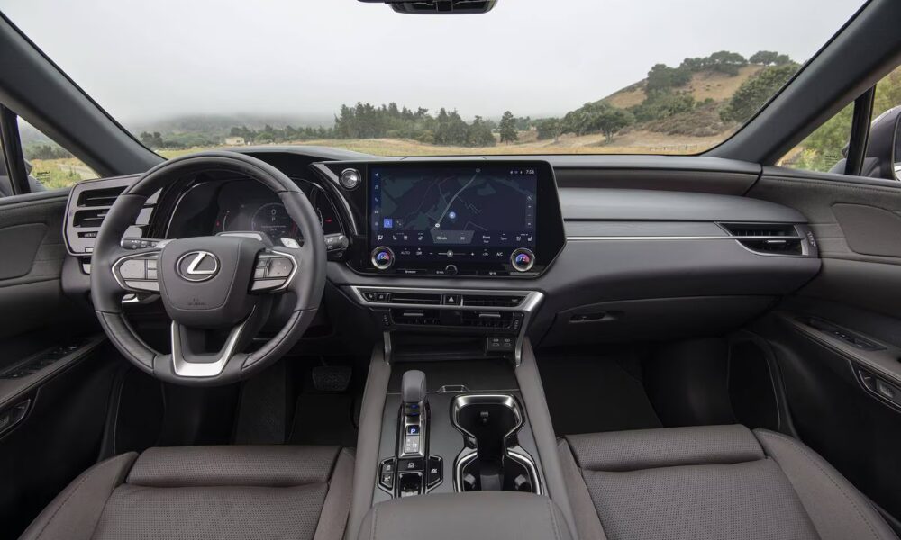 2025 Lexus RX interior cabin dashboard touchscreen luxury seating
