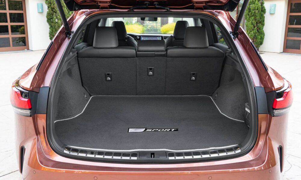 2025 Lexus RX cargo storage trunk space rear seats folded
