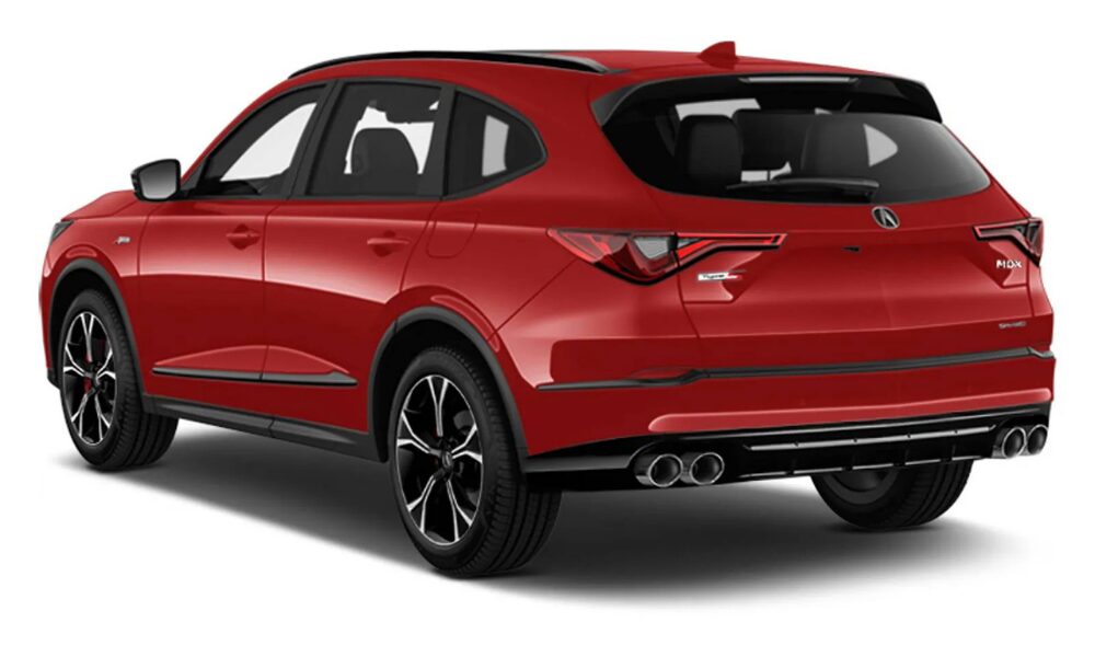 2026 Acura MDX Type S rear view with quad exhaust and LED taillights