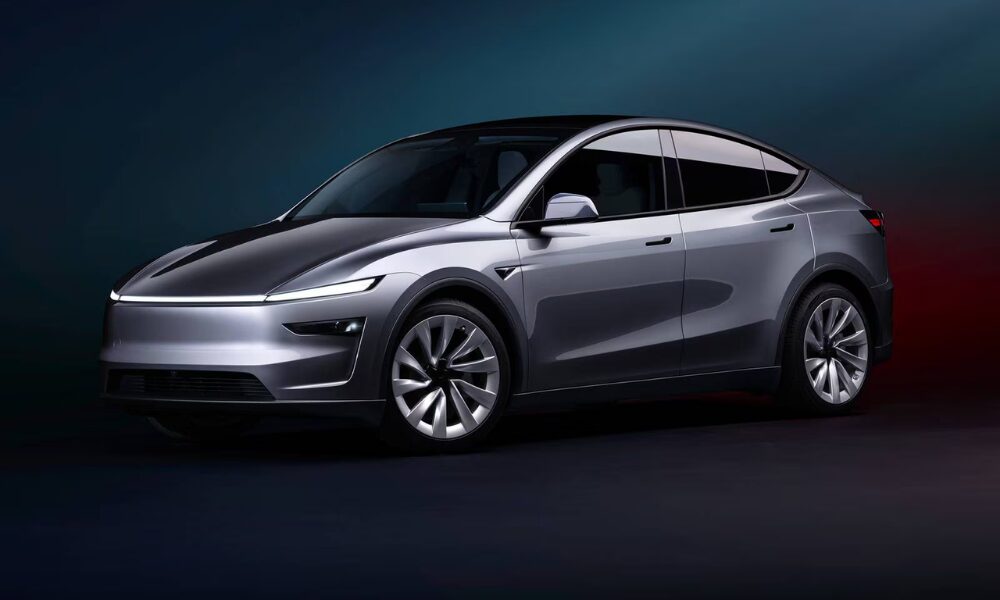 2026 Tesla Model Y front view with updated LED headlights