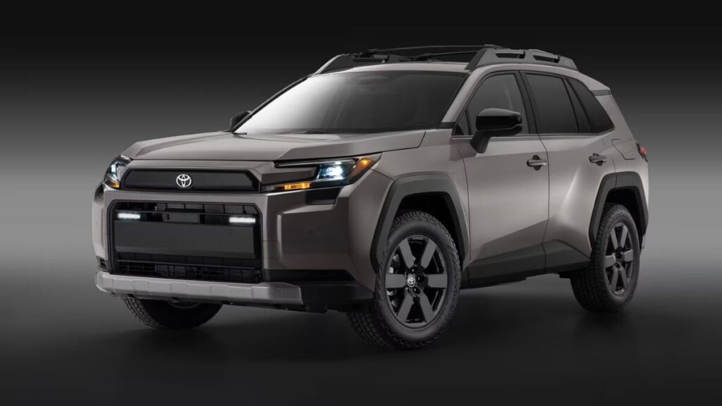 2026 Toyota RAV4 front view showing updated grille, LED headlights, and bold exterior design.