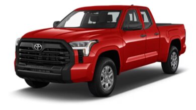 2026 Toyota Tundra Double Cab front exterior with LED headlights and bold chrome grille.