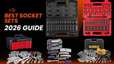 Best Socket Sets for 2026 featuring Craftsman, DeWalt, Sunex, Tekton, and WORKPRO tool sets