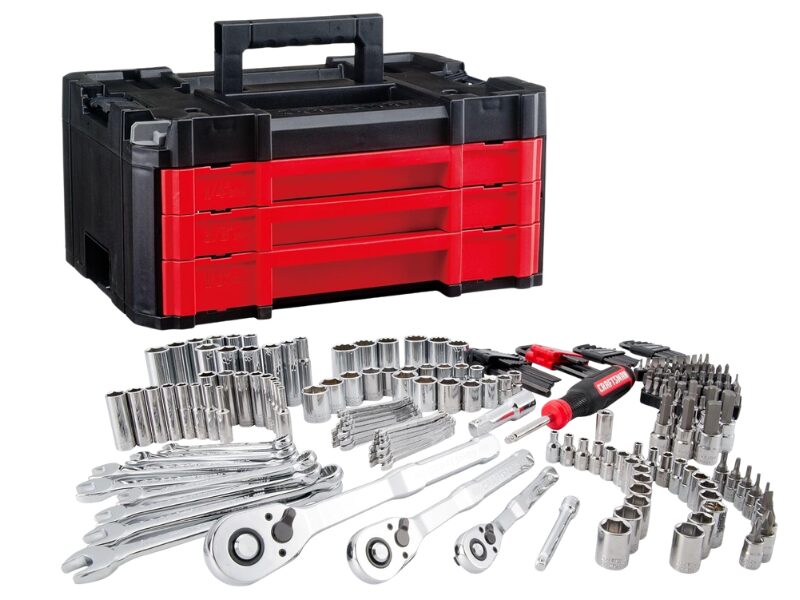 CRAFTSMAN 230-Piece Mechanics Tool Set with VERSASTACK toolbox and SAE metric sockets