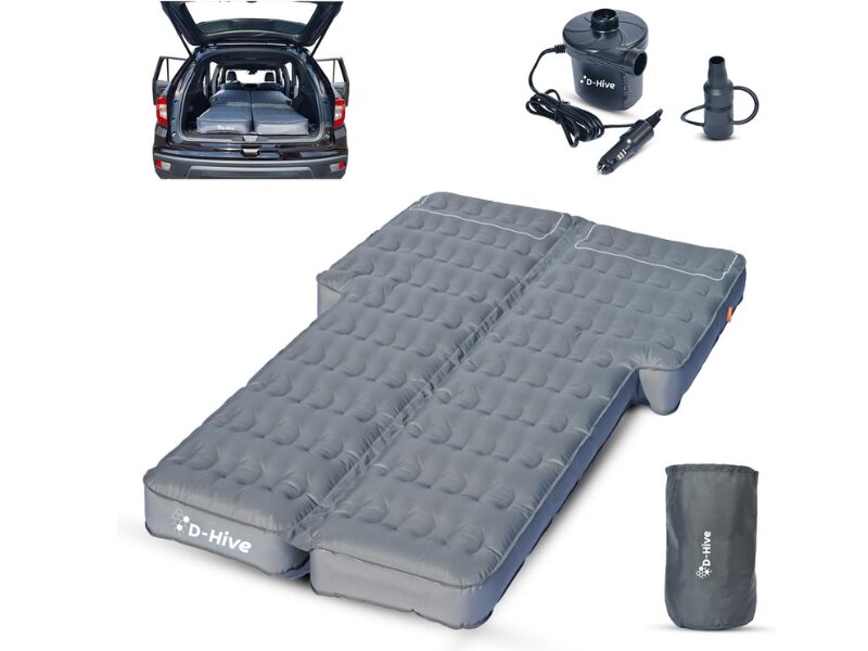 D-Hive SUV air mattress with durable 300D Oxford fabric in grey