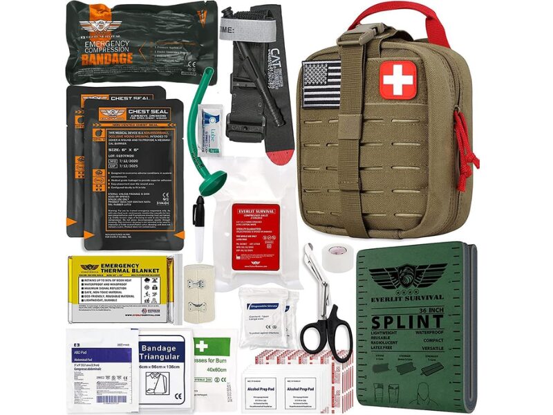 EVERLIT Advanced Trauma Kit with CAT Gen-7 Tourniquet and emergency bleeding control supplies