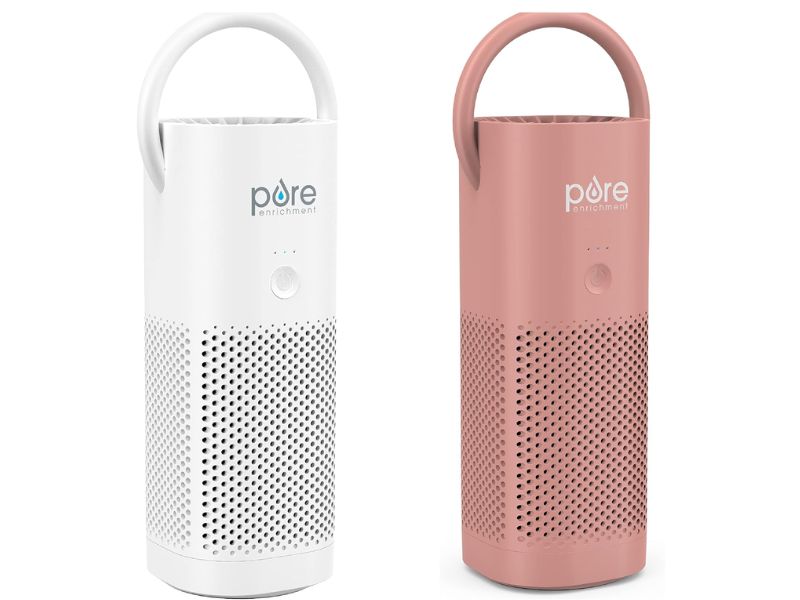 Compact Pure Enrichment PureZone Mini portable air purifier designed for personal use in cars and small spaces.