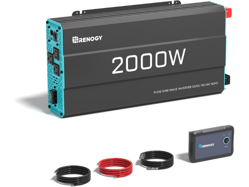 Renogy 2000W pure sine wave inverter front view