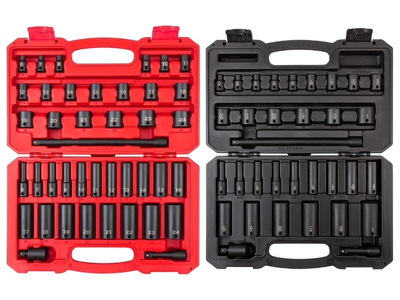 TEKTON 3/8-Inch Drive 6-Point Socket Set with metric deep and shallow sockets