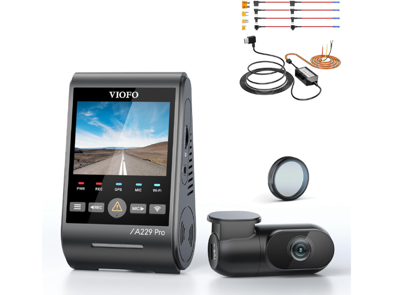VIOFO A229 Pro 4K front dash cam with Sony STARVIS 2 IMX678 sensor.