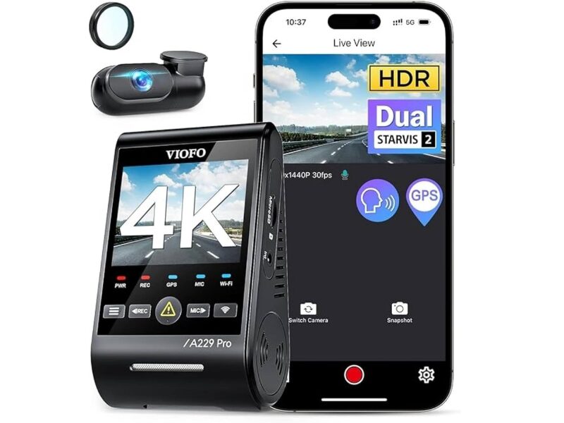 VIOFO A229 Pro 4K dash cam featured among the best car accessories 2025 for safety