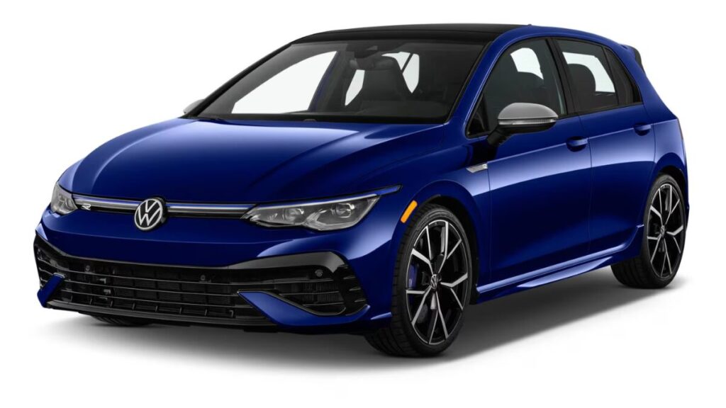alt="Volkswagen Golf R hot hatch – best performance cars of 2025