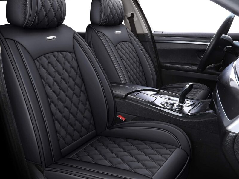 YIERTAI Universal Fit Waterproof Faux Leather Car Seat Covers