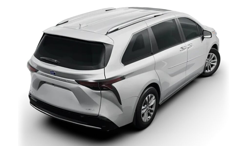 2025 Toyota Sienna rear exterior view with LED taillights