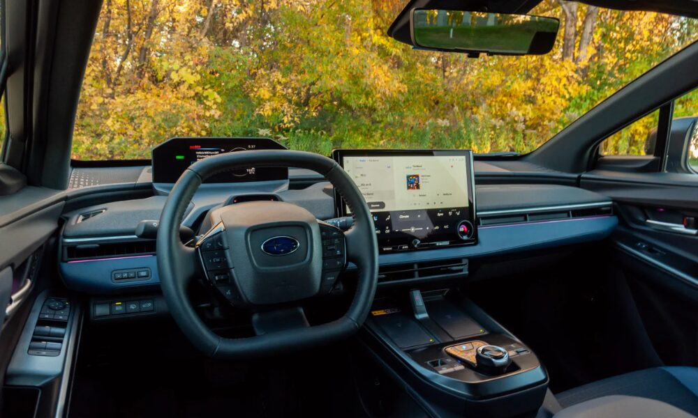 interior featuring large touchscreen and practical cabin layout