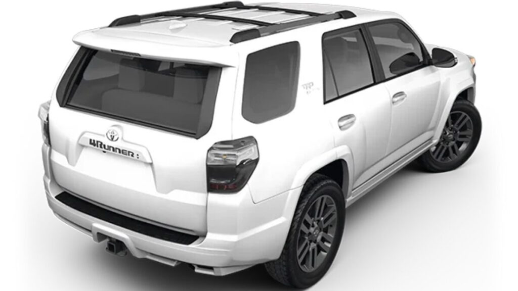 2022 Toyota 4Runner rear view featuring its practical cargo area and rugged styling
