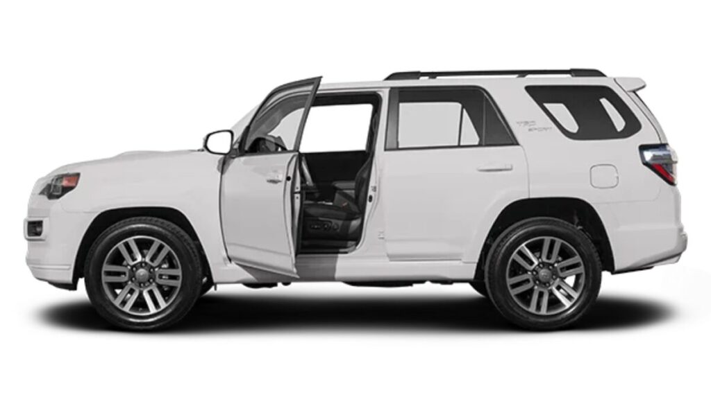 2022 Toyota 4Runner side profile showing its rugged body-on-frame SUV design